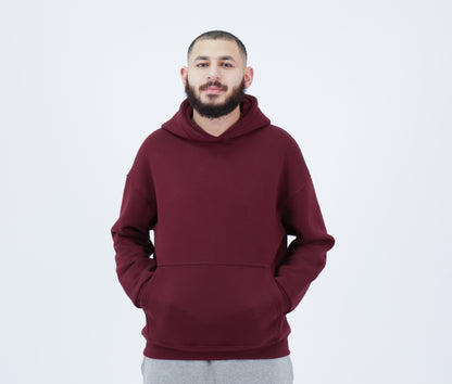 Burgundy oversized hoodie
