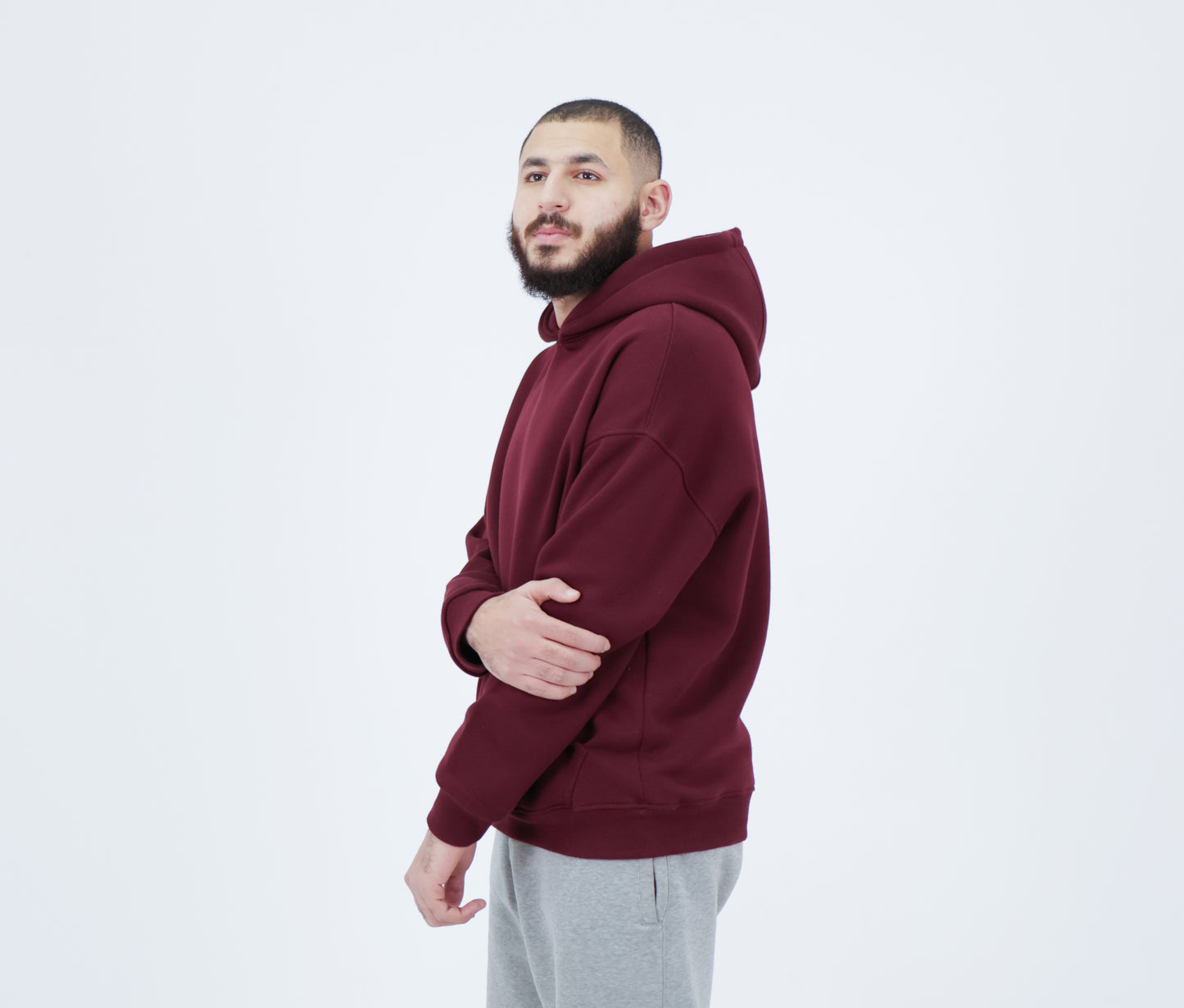 Burgundy oversized hoodie