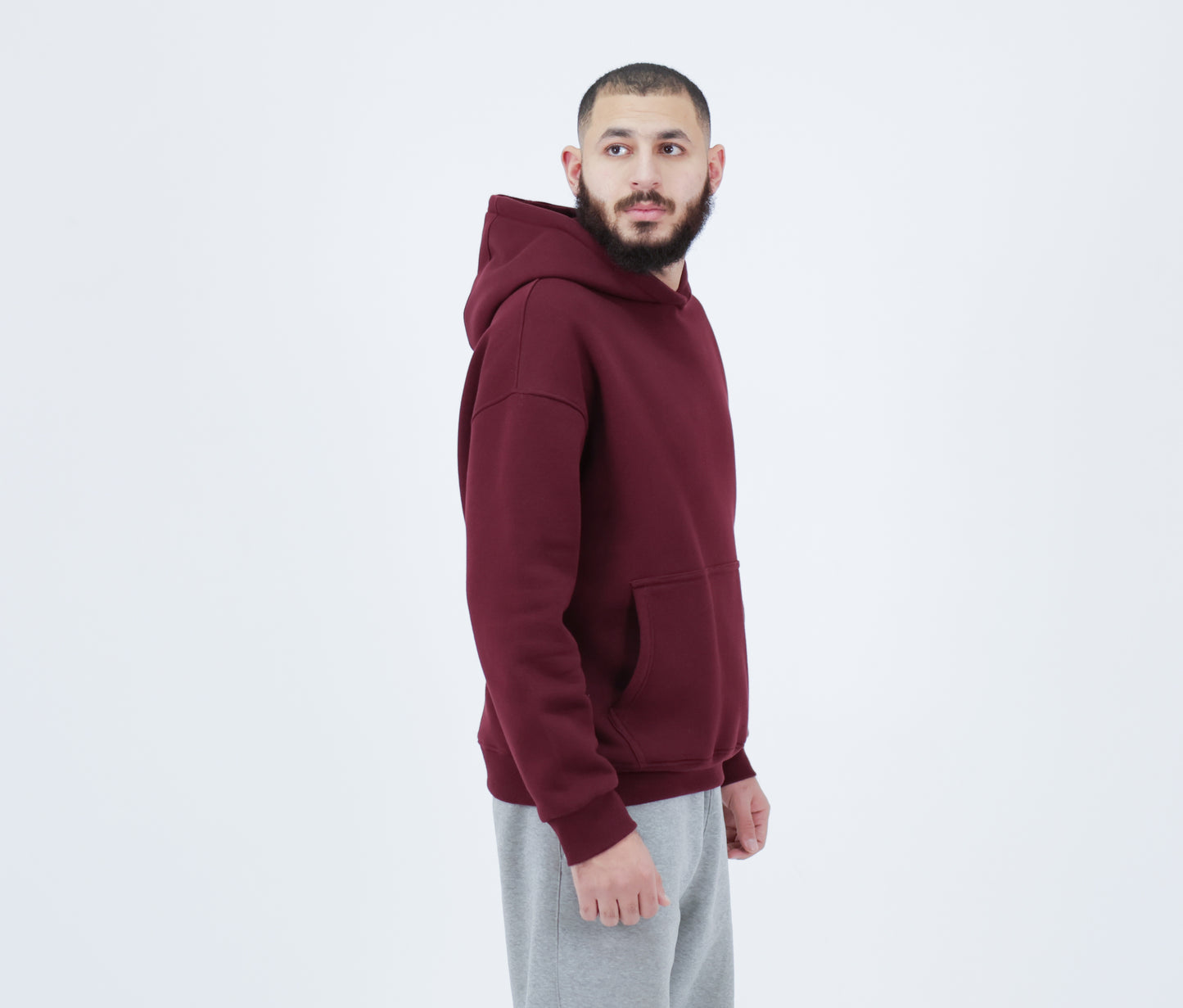 Burgundy oversized hoodie