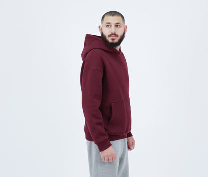 Burgundy oversized hoodie