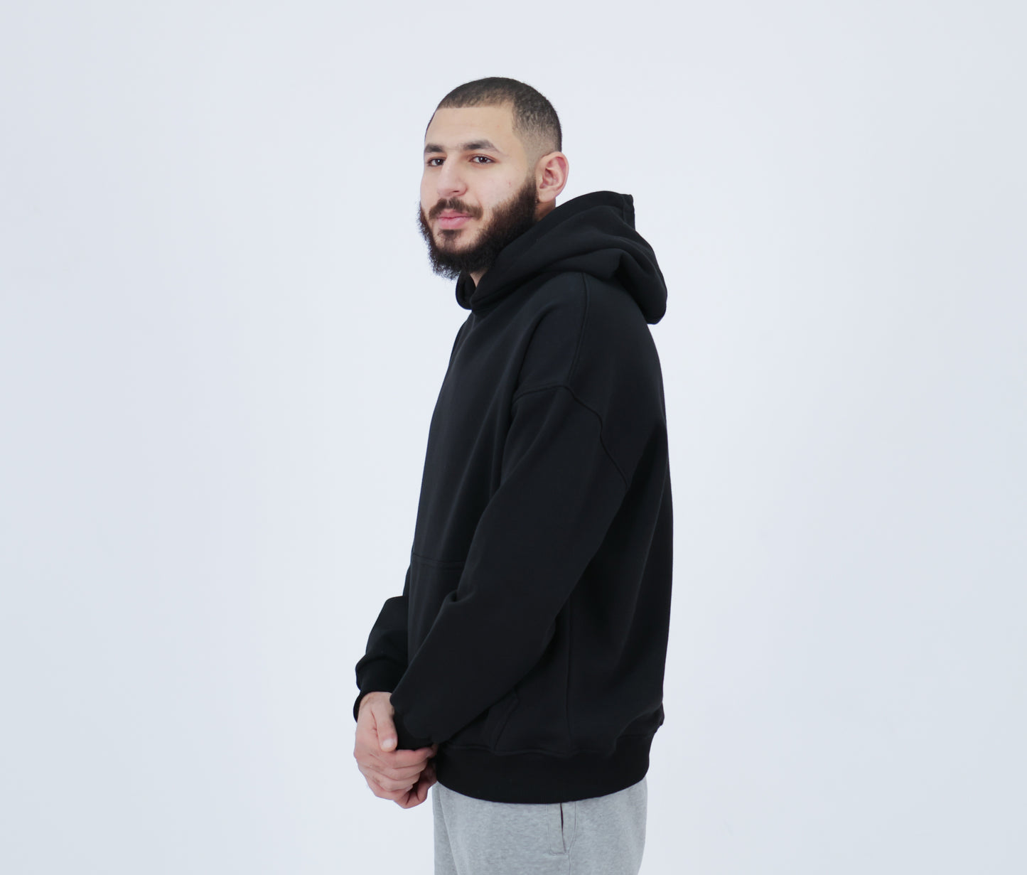 Black oversized hoodie