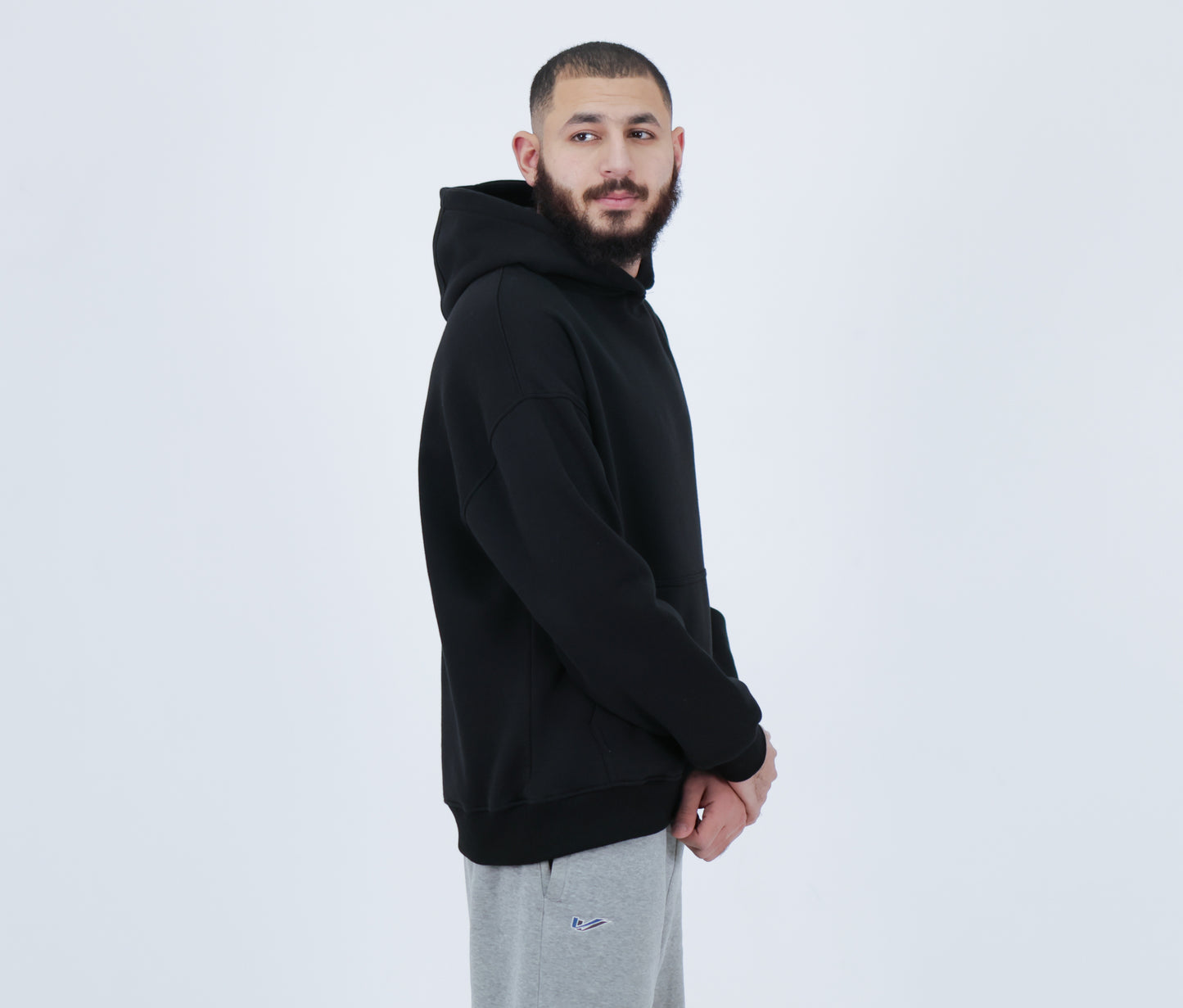 Black oversized hoodie