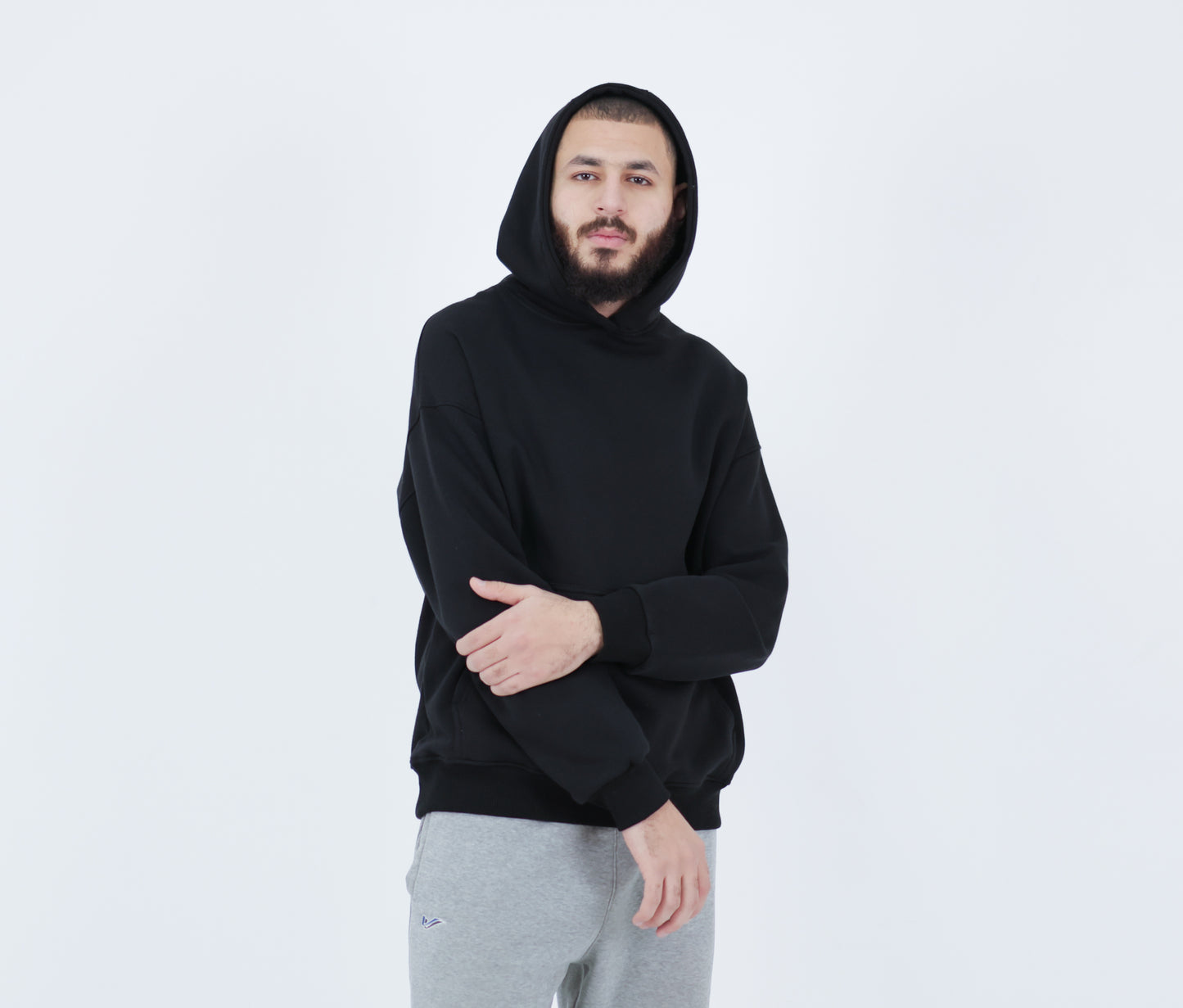 Black oversized hoodie